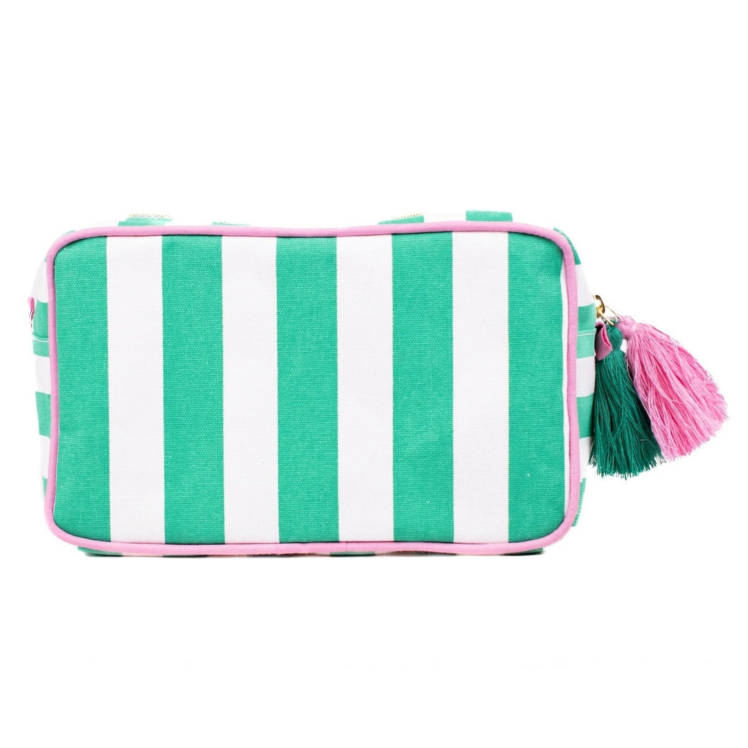 Megan Cosmetic   White/Emerald  10x6x4
