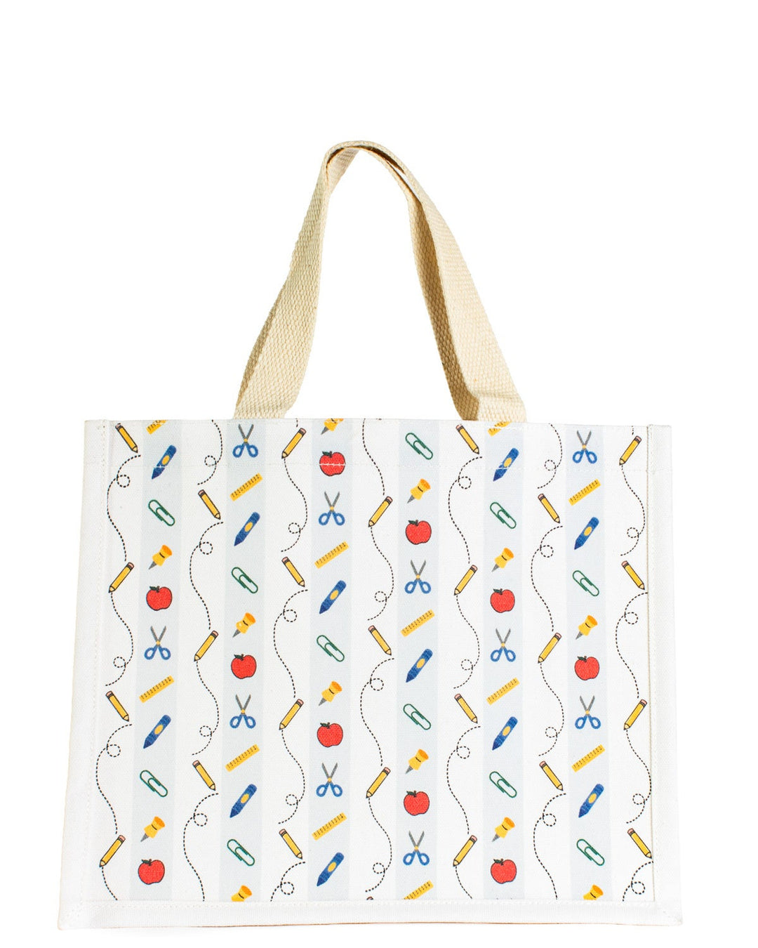 School Days Gift Tote   White/Multi    12x10x5

