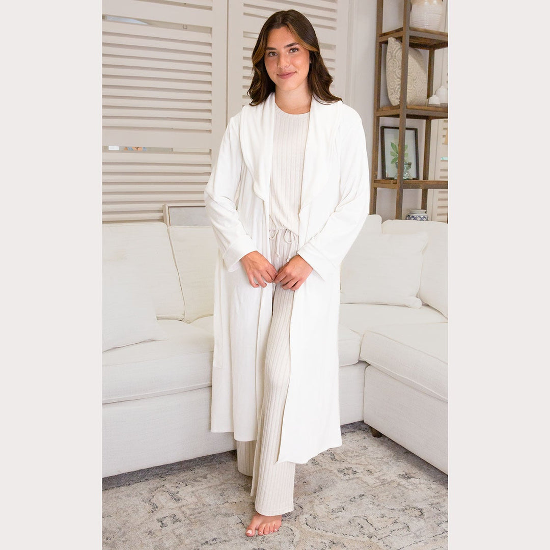 Classic Harbin Robe   Soft White  S/M

