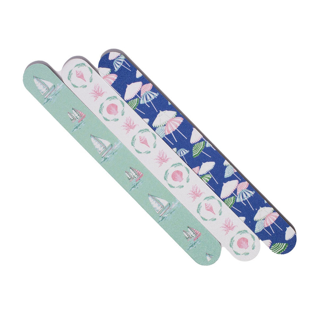 Palm Beach Nail Files   Sapphire/Green/Pink   7x1x.16   Set of 3