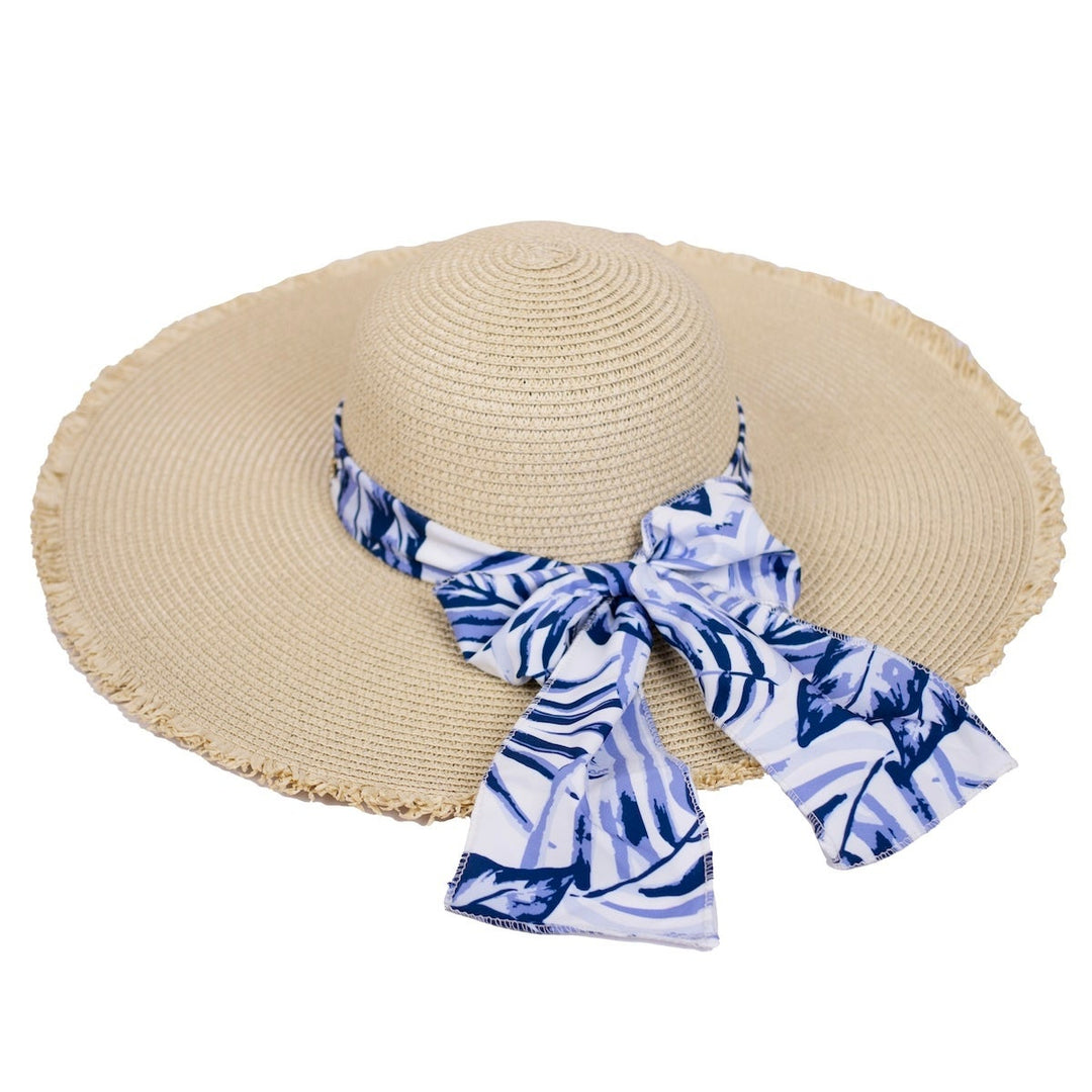 Tamarindo Cove Hat   Natural/Royal/Periwinkle   One Size
