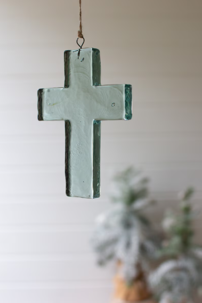 Glass Cross Suncatcher