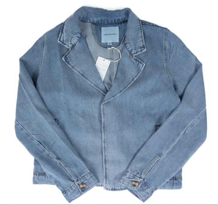 Violet Washed Denim Jacket