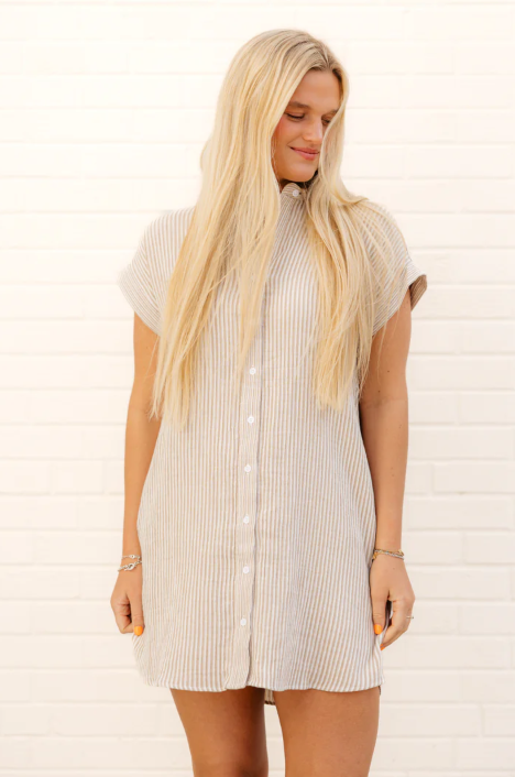 Crescent Striped Dress