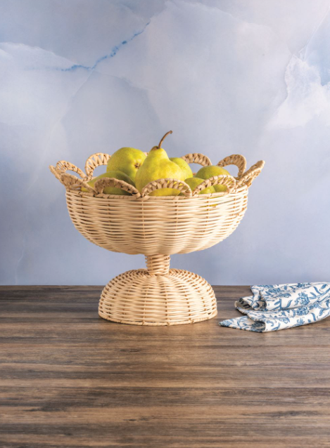 Woven Pedestal Basket