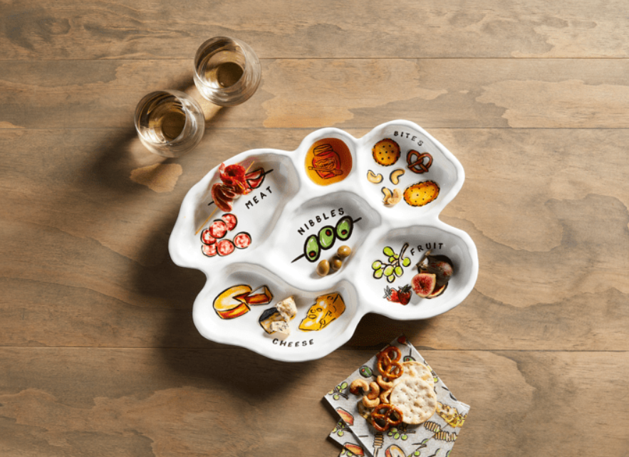 Sectioned Charcuterie Platter