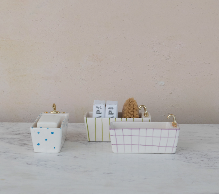 Stoneware Bathtub Soap Dish