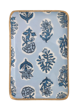 Blue Pattern Trinket Tray