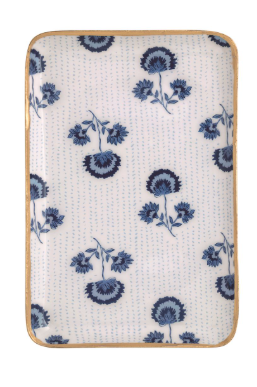 Blue Pattern Trinket Tray