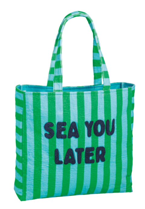 Embroidered Terry Cloth Tote